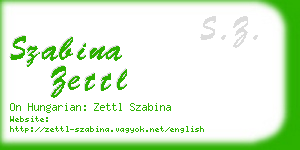 szabina zettl business card